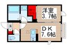 クレスト上本郷 1DKの間取り
