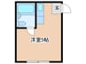 ハイム三田 1Rの間取り