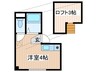 シャルム 1Rの間取り