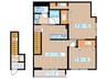 フルーレット 2LDKの間取り
