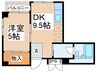 リライズ東大和 1DKの間取り