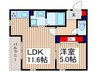 ファーストガーデン 1LDKの間取り