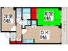 竹ヶ花パークハウス 2DKの間取り