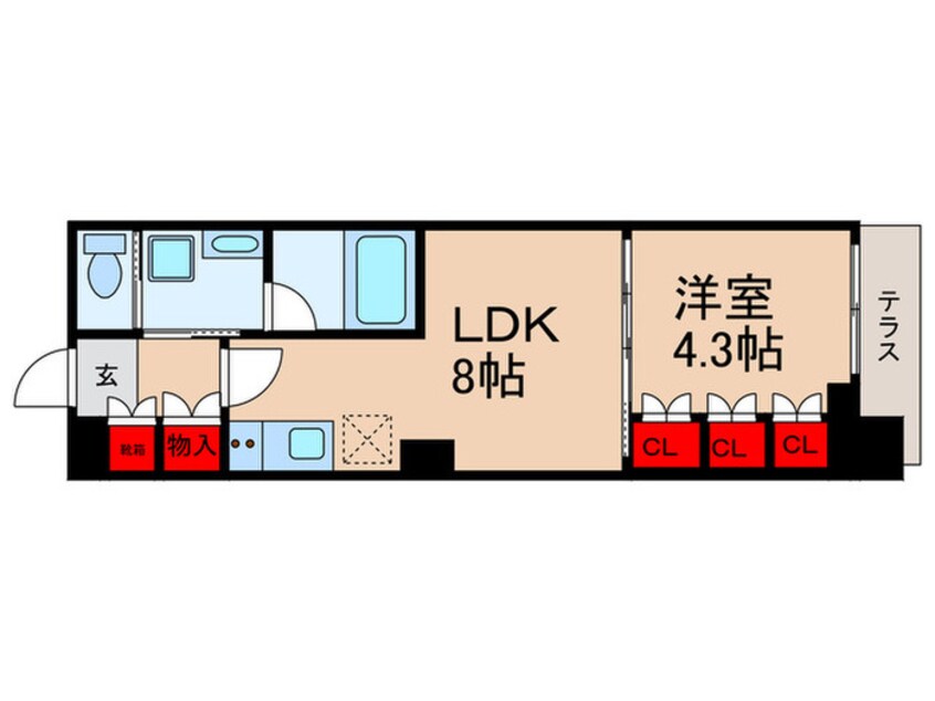 間取図 ディ―ムス東陽町