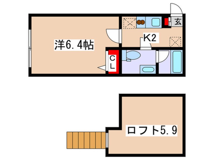 間取図 アザ－レ多摩美