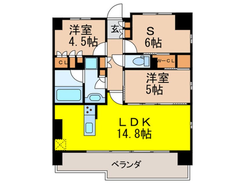 間取図 ディームス木場