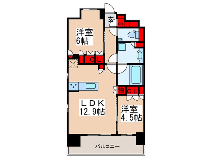 間取図 ディームス木場