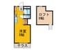 エクセルハイム 1Rの間取り