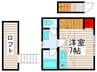 コーポUSHIO 1Rの間取り
