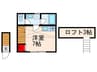 コーポUSHIO 1Rの間取り