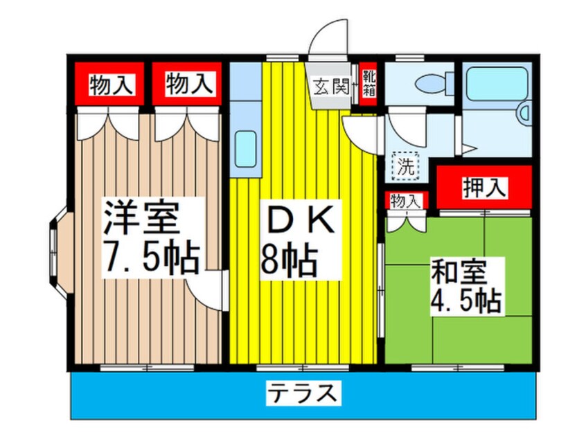 間取図 ハイツハラ
