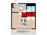 ファーストメイプル 1Kの間取り