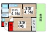 メゾン美田 2DKの間取り