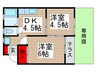 メゾン美田 2DKの間取り
