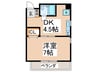 エクシード見附町 1DKの間取り