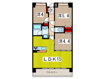 間取図 ｽﾀｰﾌｨｰﾙﾄﾞ浦和常盤