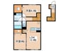 ポルティ 2LDKの間取り