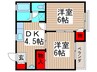 エクセルドミールⅡ 2DKの間取り