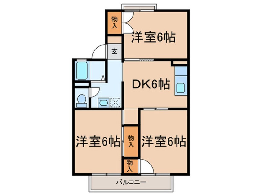 間取図 コーポみつ　B