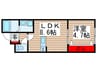 SKリデンテⅤ 1LDKの間取り