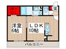 ホープヒル 1LDKの間取り