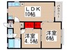 プラザシャトー　Ｂ 2LDKの間取り