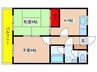 キャッスル山田 2Kの間取り