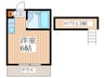 サウスハイム 1Rの間取り