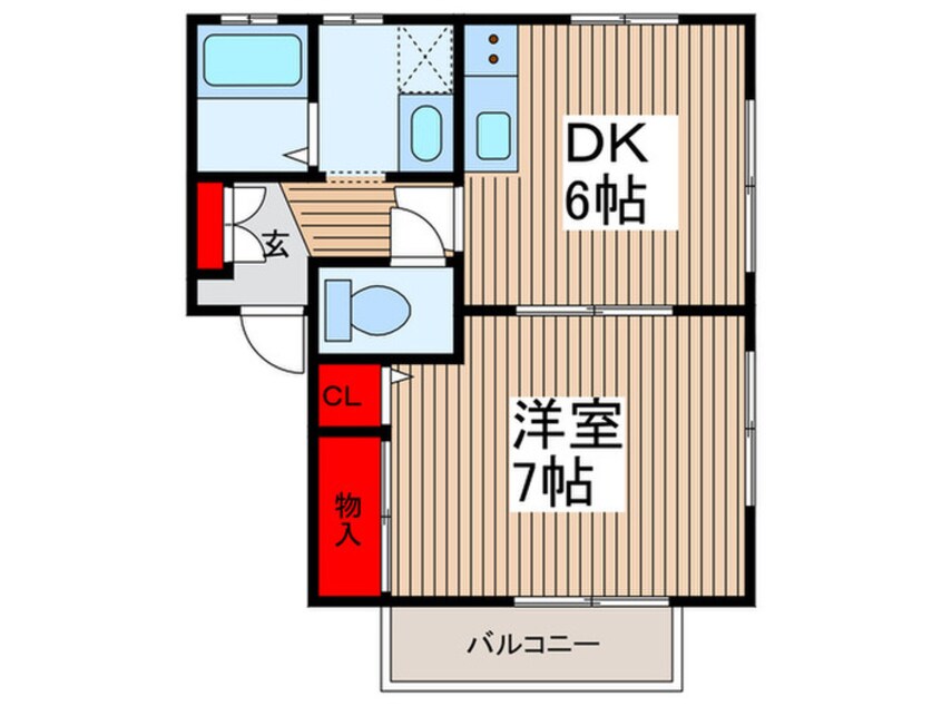 間取図 コ－ポ杉橋（２Ｆ）