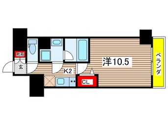 間取図 ｼﾞｪﾉｳﾞｨｱ新横浜ｽｶｲｶﾞｰﾃﾞﾝ(1105)