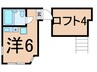 WeNext大口コロラド 1Rの間取り