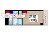 アビタシオン川越 1Kの間取り