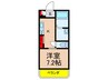 フォルス２２ 1Kの間取り