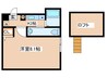 プレズィール相模大野 1Kの間取り