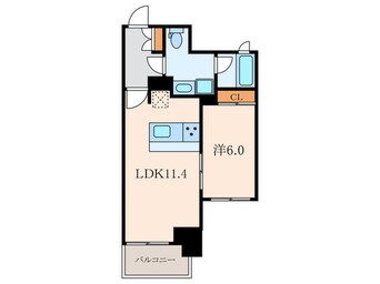 間取図 ｶｰｻｽﾌﾟﾚﾝﾃﾞｨｯﾄﾞ南麻布ﾌﾗｯﾄ