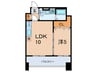 ロネスタR文京護国寺 1LDKの間取り