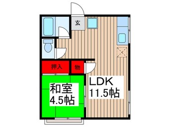 間取図 ミキハイツ中国分
