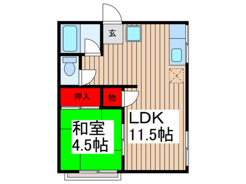 間取図 ミキハイツ中国分
