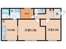 T-ROOM 2DK+Sの間取り
