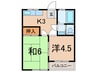 コ－ポ木村 2Kの間取り