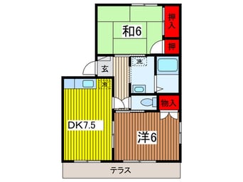 間取図 ヴェルディ三橋Ｂ
