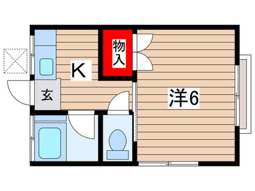 間取図 當麻ハイツ（５－６号室）