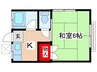 當麻ハイツ（５－６号室） 1Kの間取り