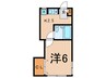 メゾンタケ 1Kの間取り
