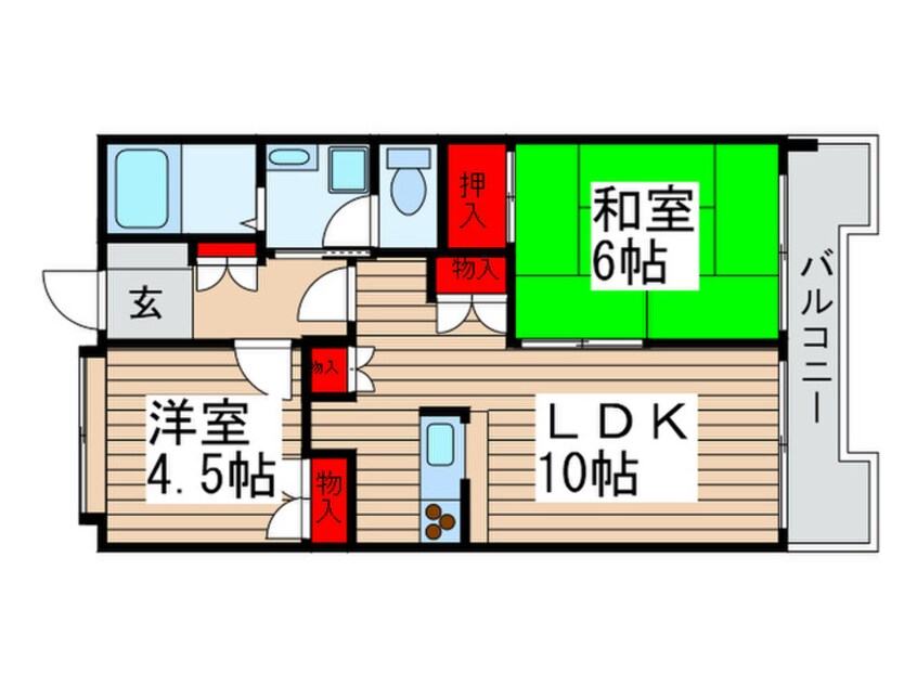 間取図 ヒルサイドコ－ト松戸