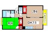 ヴィレッジ１７１１ 2DKの間取り