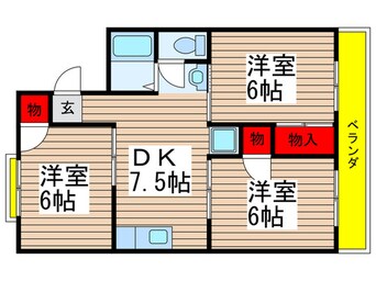 間取図 トリヴァンベール大野