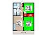 マンション　ナカムラ 2DKの間取り