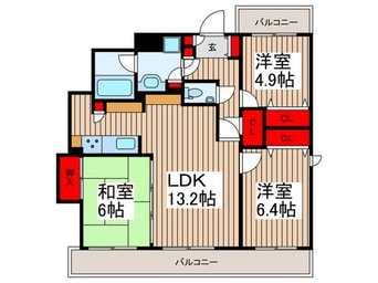 間取図 VORTEX-21Shiki(305)