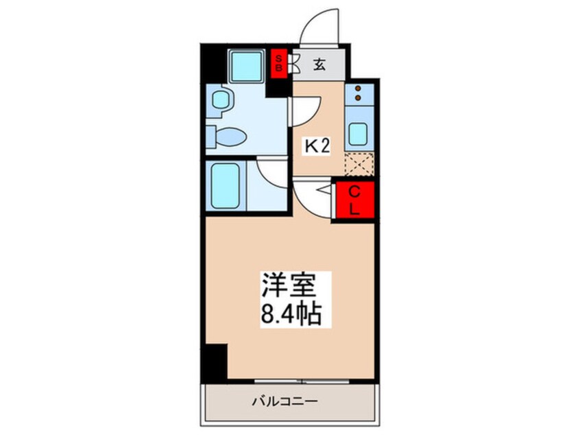 間取図 プレ－ル・ドゥ－ク潮見(410)